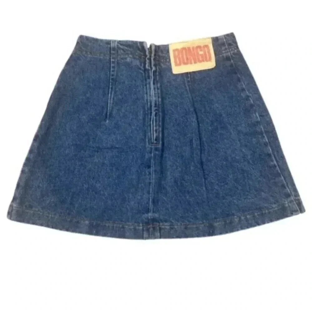 Women's Vintage 80's Gene Montesano Bongo Blue Denim Jean Pencil Skirt Sz‎ 7 VTG